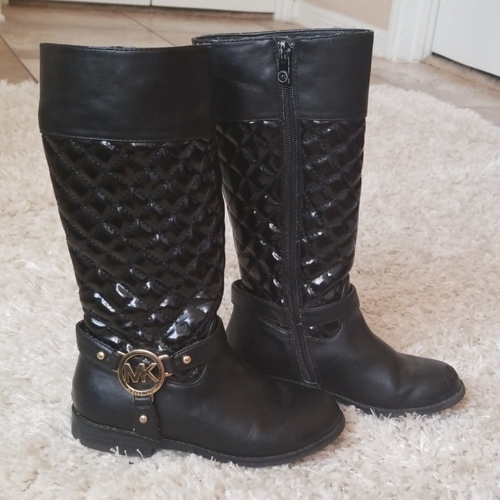 Michael Kors Emma Quilted Black Boots